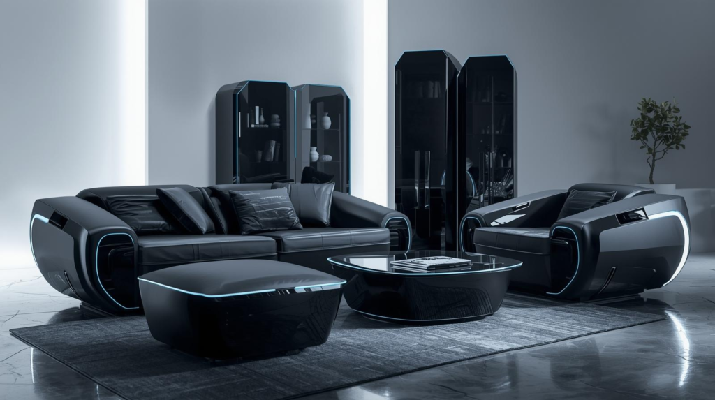 Elegansi Modern: Custom Furniture dengan Finishing High-Gloss dan Gaya Futuristik 2 ✅ | Jualkayu 2026 Elegansi Modern Custom Furniture dengan Finishing High-Gloss dan Gaya Futuristik